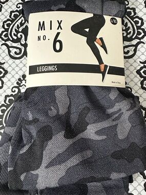Mix No. 6 Black & Gray Camo Leggings
